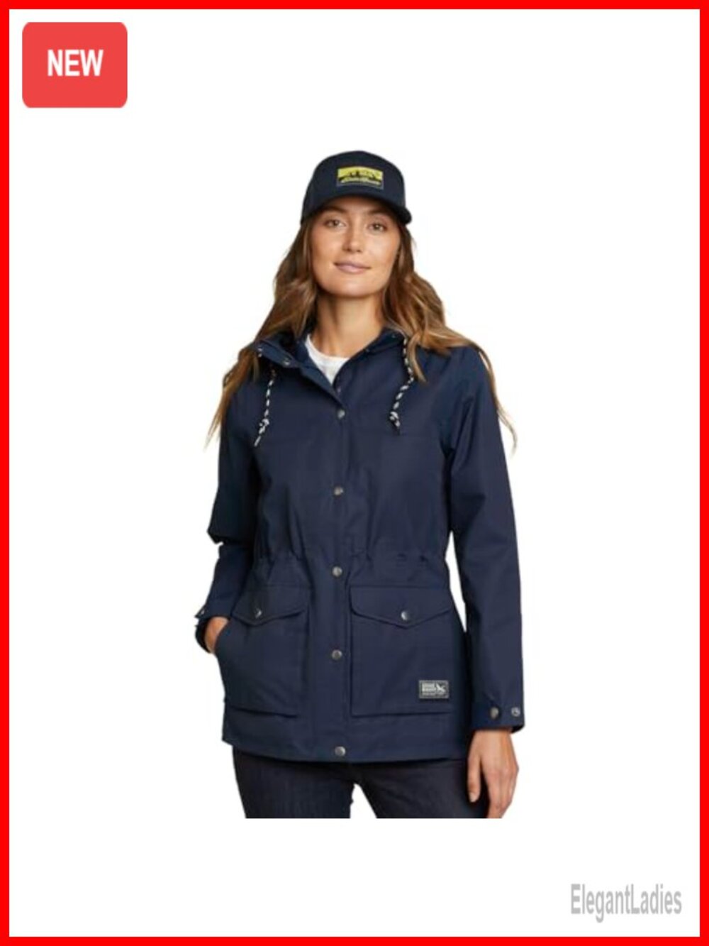 Eddie Bauer Charly Hooded Waterproof Rain Jacket
